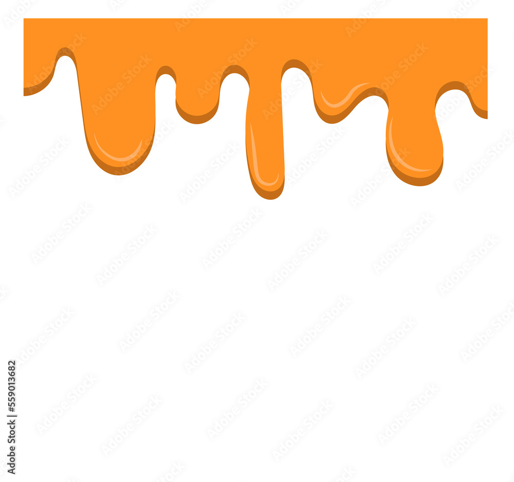 Vector image of honey drips. Element for honey logo Vector image of honey drips. Element for honey logo