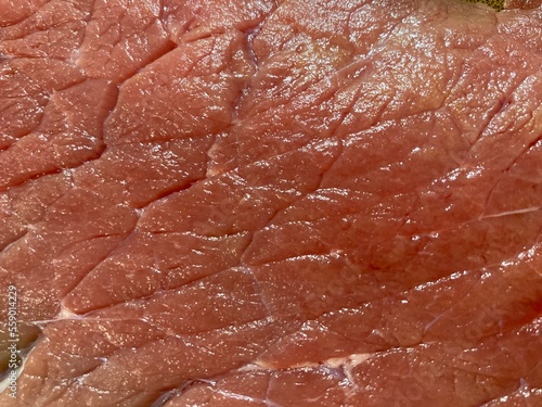 the structure of a raw piece of beef