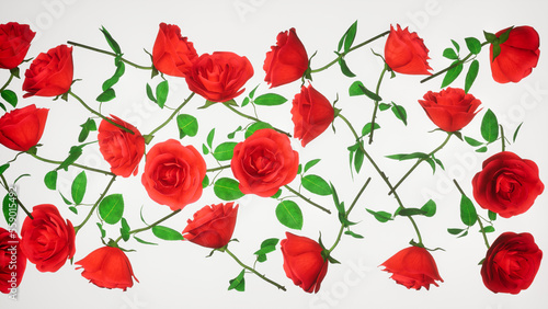 roses on a white background Valentine holidays love couples romance picture © Bororo