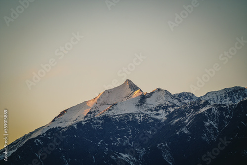 The summit of Mount Rocciamelone, in the upper Val di Susa, Piedmont, Italy,