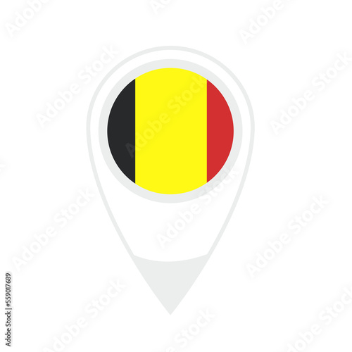 Free Download National flag of Belgium, round icon and location sign. PNG - GFXLoad