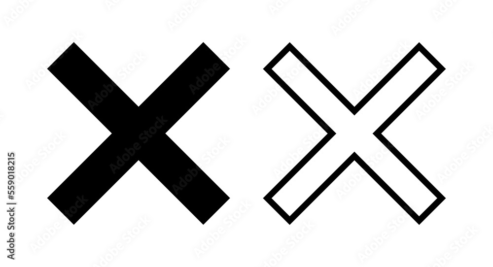 Close icon vector illustration. Delete sign and symbol. cross sign Close icon vector illustration. Delete sign and symbol. cross sign