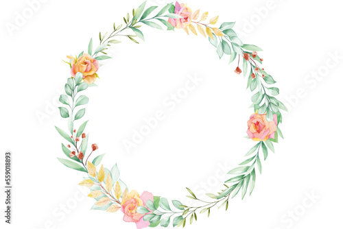 Flower Wreath - Watercolor Flower Vector Graphic - Floral Illustration - Vector - Wild Flowers - Leaf - Leaves - Collection - Nature - Transparent - Isolated - Illustrator - AI EPS SVG PNG JPG