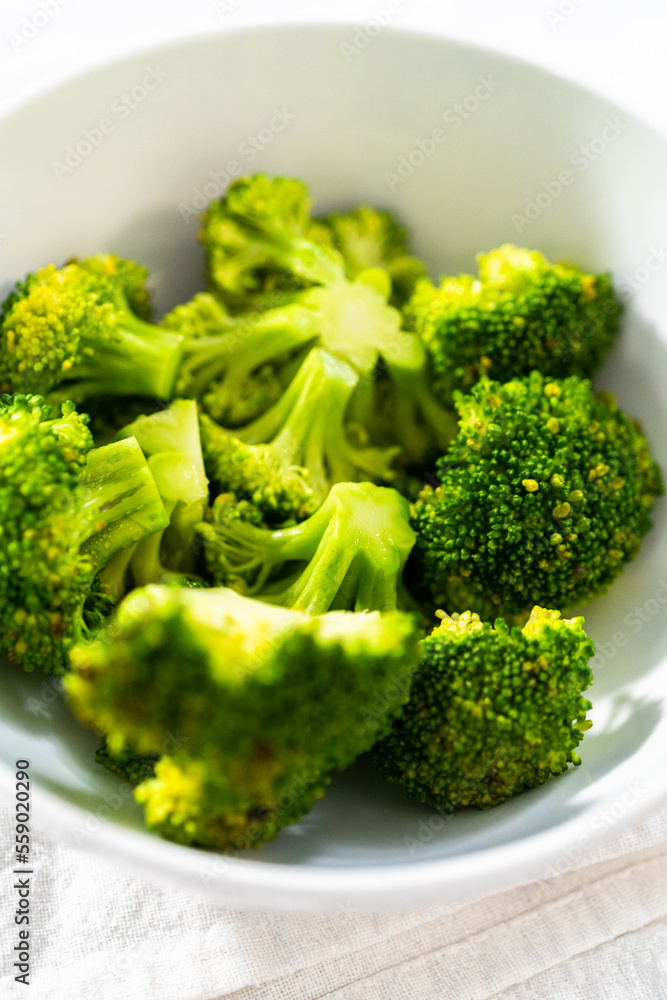 Steamed broccoli Steamed broccoli