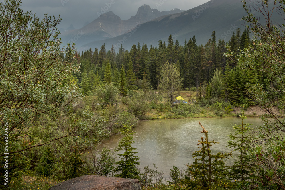 Camp along Silverthorn Creek Banff National Park Alberta Canada