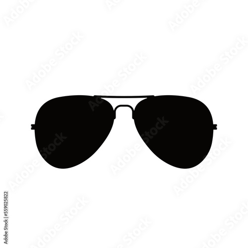 Print op canvas Sunglasses Shades - vector Icon illustration silhouette