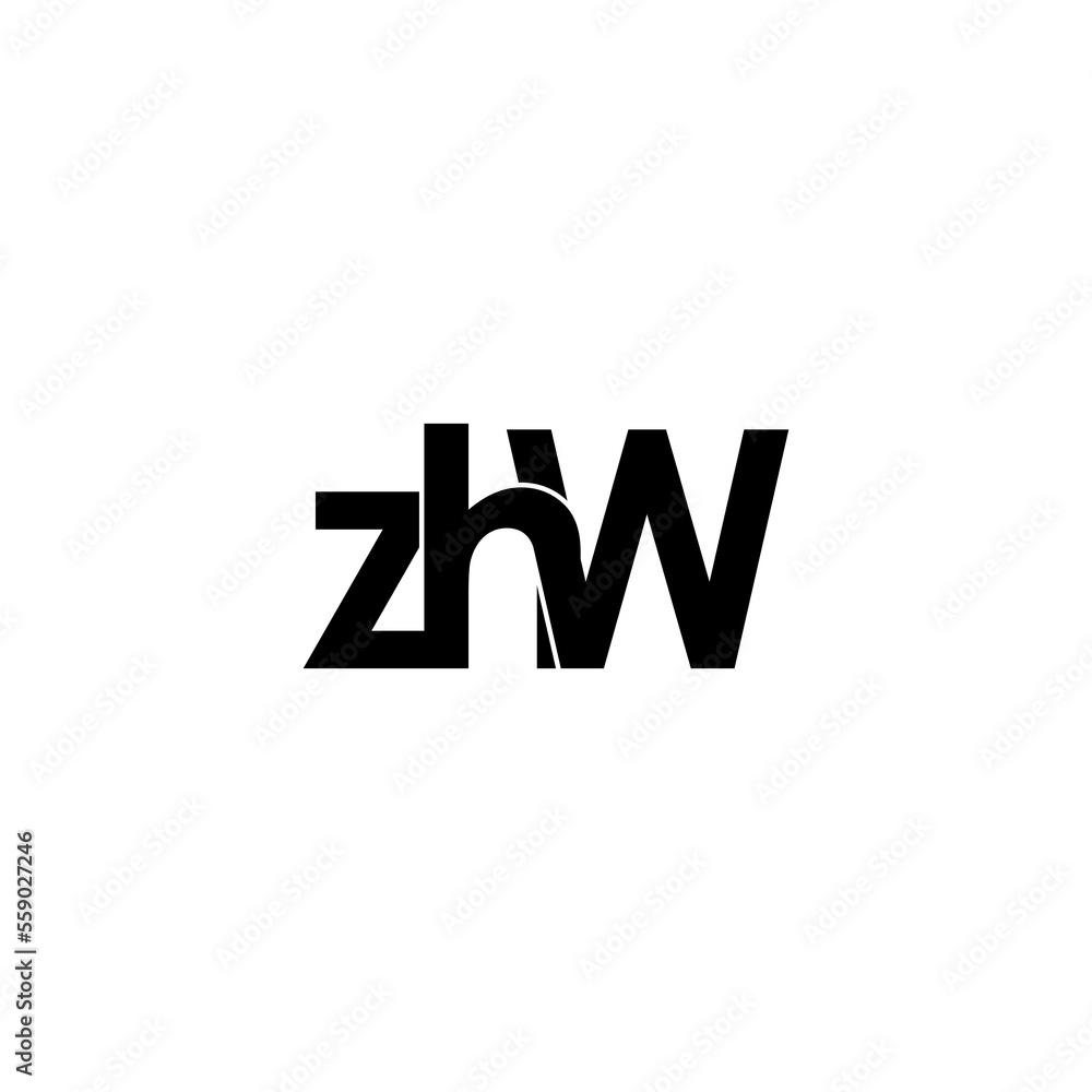 zhw letter initial monogram logo design zhw letter initial monogram logo design