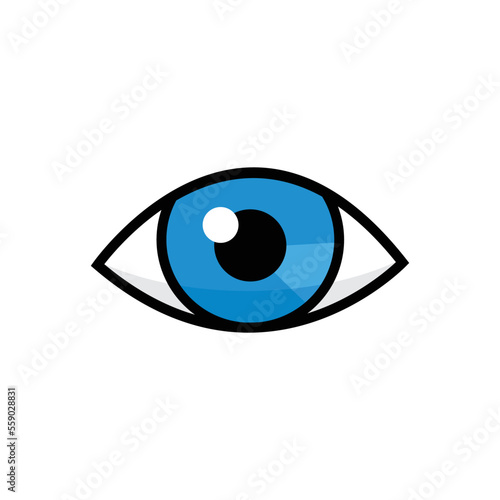 Eye vector illustration. Cartoon eye. Eye hand draw isolated.