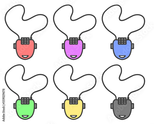 盗難防止ワイヤーロック、ダイヤル式、カラーバリエーション