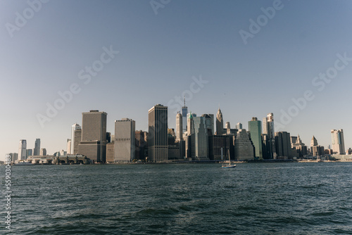 New York city Manhattan skyline seen from Brooklyn waterfront © IBRESTER