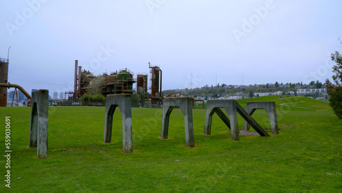 Impressive constructions at Seattle Gasworks Park - travel photography
