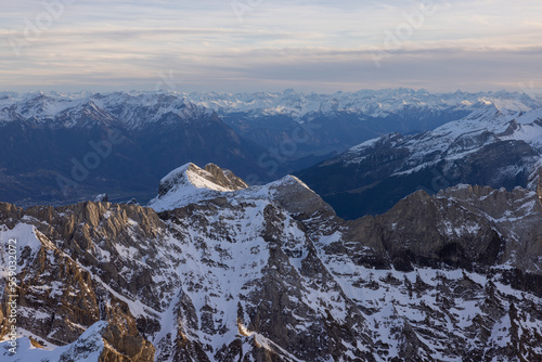 Wallpaper Mural Great view over the peaks of the Swiss Alps from the vantage point on the Säntis. Torontodigital.ca