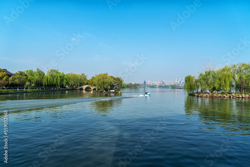 Ancient architectural landscape of Nanhu Park, Jiangsu