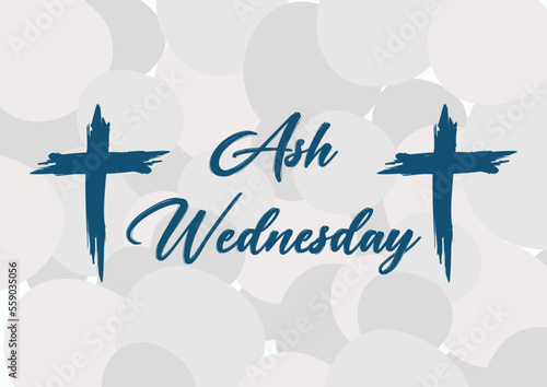 Ash Wednesday is a Christian holy day of prayer and fasting. It is preceded by Shrove Tuesday and falls on the first day of Lent, the six weeks of penitence before Easter, flat vector  illustration