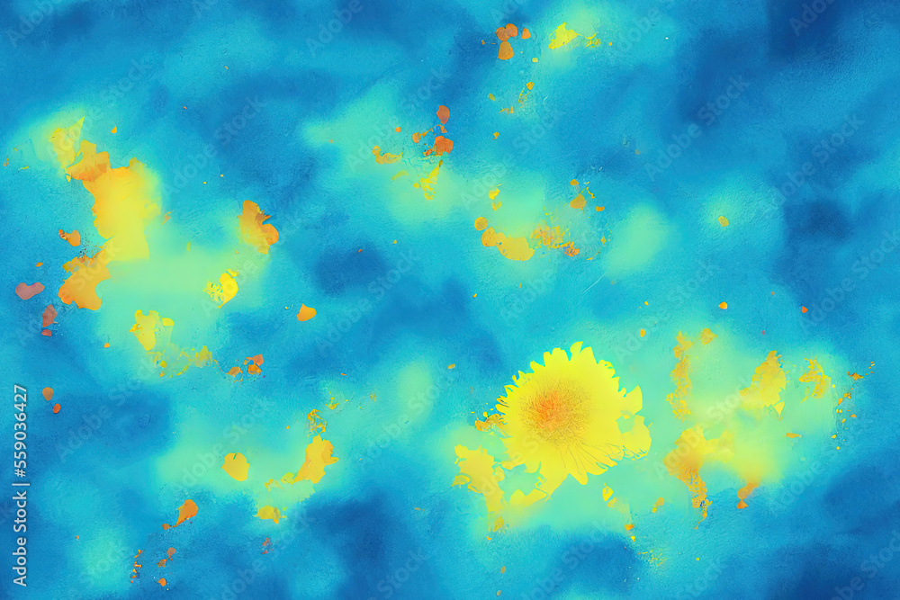 seamless sky background with blue paint splatters. Generative AI Stock ...
