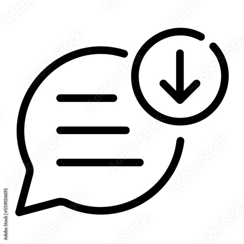 downloading line icon