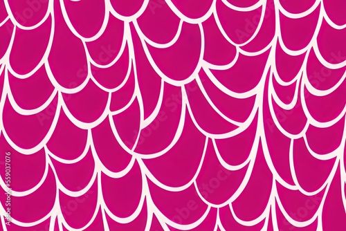 Seamless pattern of pink flowers on a pink backdrop. Generative AI