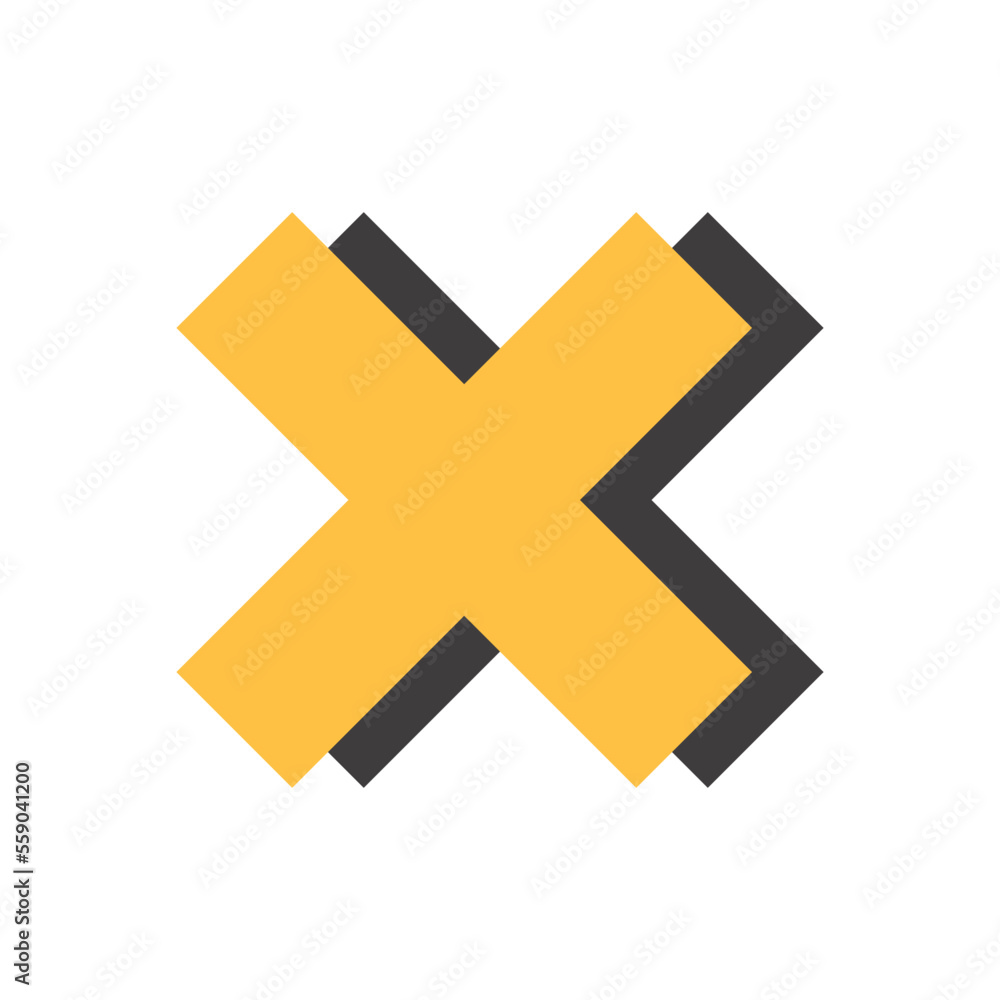 Fototapeta premium Yellow and Black Flat Geometric Memphis 3