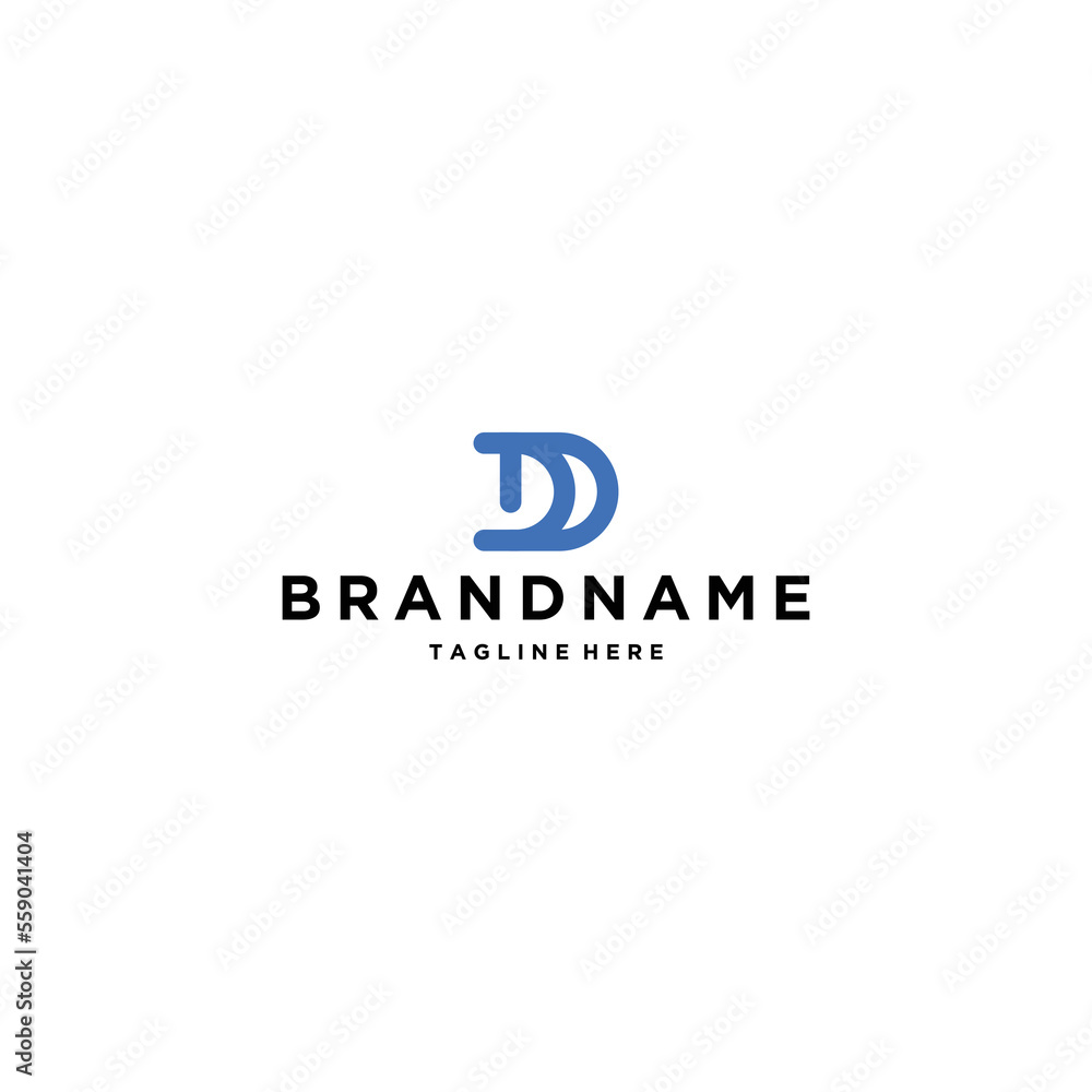 Letter d logo design template