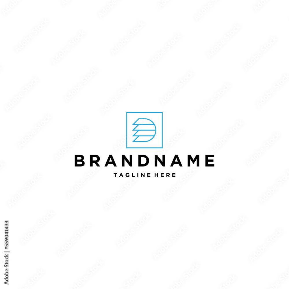 Letter d logo design template