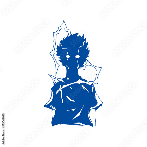vector illustration of a boy with lightning