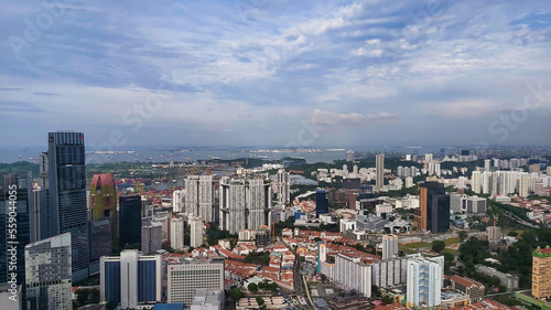 Aerial view of Singapore from CapitaSpring Building © Sam Manohur
