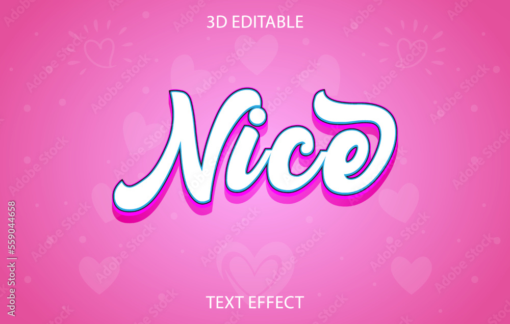 Nice Editable 3d text effect, Comic 3d text, 3d style editable font effect