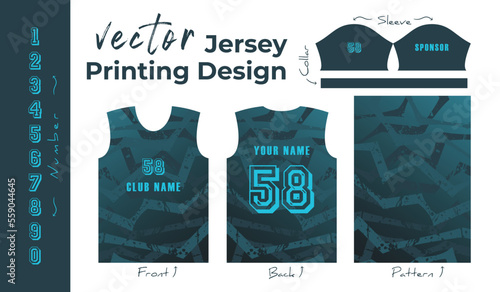 Abstract vector design for jersey printing,
Background pattern for sports team jersey