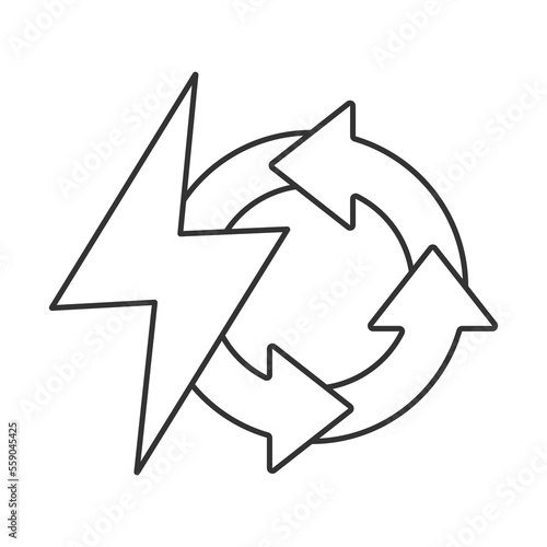 Energy vector icon. Line sign for mobile concept and web design. Symbol, logo illustration. Vector graphics