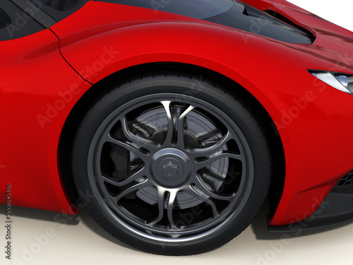 sports car wheel arch and spoke © supercarlabs
