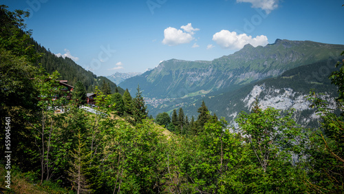The Swiss village of Murren in the Swiss Alps in Switzerland - travel photography © 4kclips
