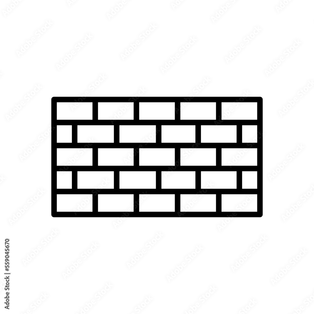 Wall icon vector logo design template Wall icon vector logo design template