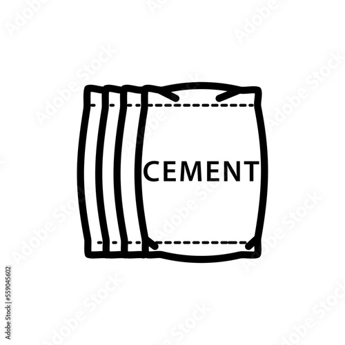 Cement bag icon vector logo design template