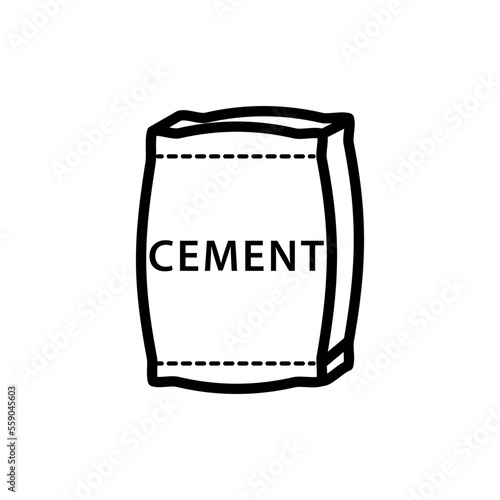 Cement bag icon vector logo design template
