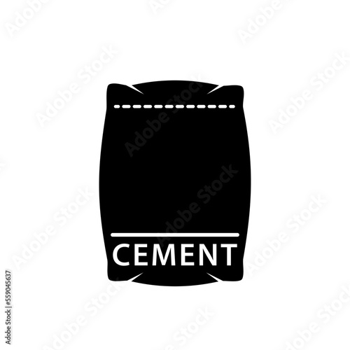 Cement bag icon vector logo design template