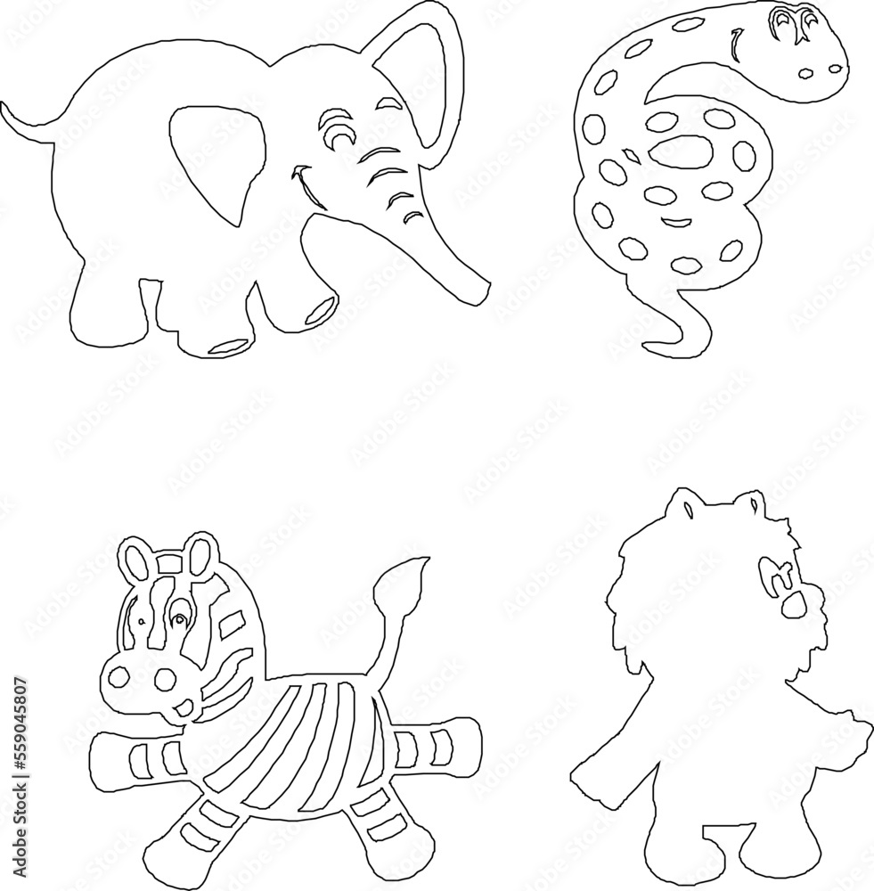 set of funny animals set of funny animals