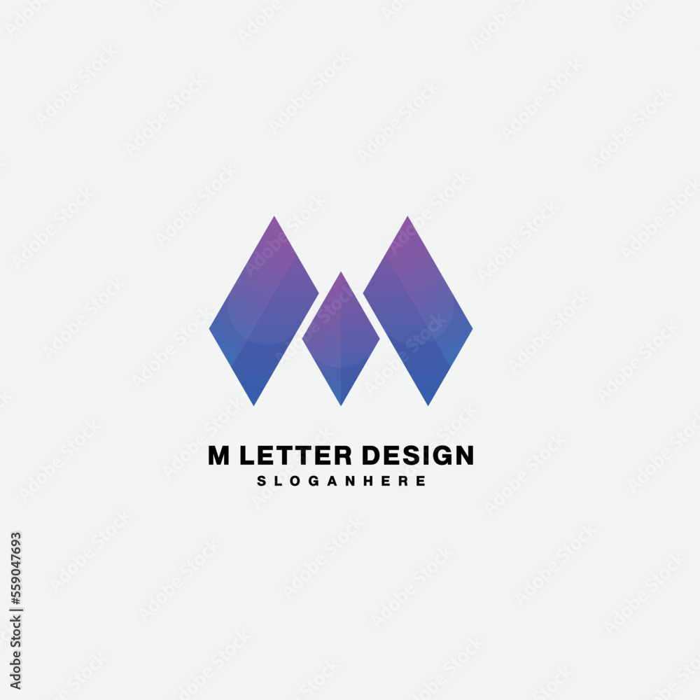 letter m logo design template illustration colorful letter m logo design template illustration colorful