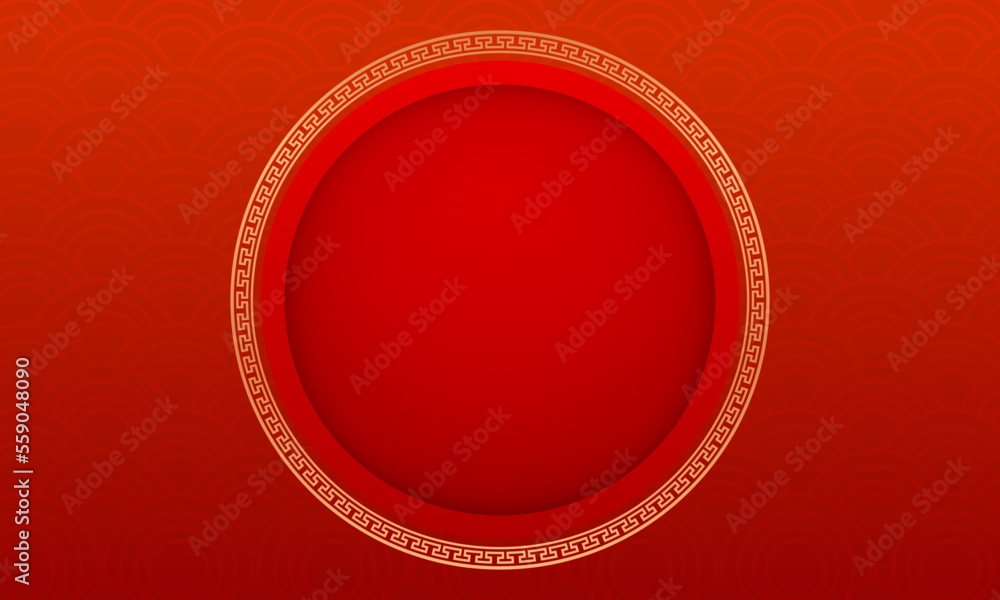 Chinese new year background template Illustrations with red pattern and circle chinese ornament Chinese new year background template Illustrations with red pattern and circle chinese ornament