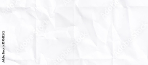 White сlean crumpled paper background. Vertical crumpled empty paper template for posters and banners. Vector illustration