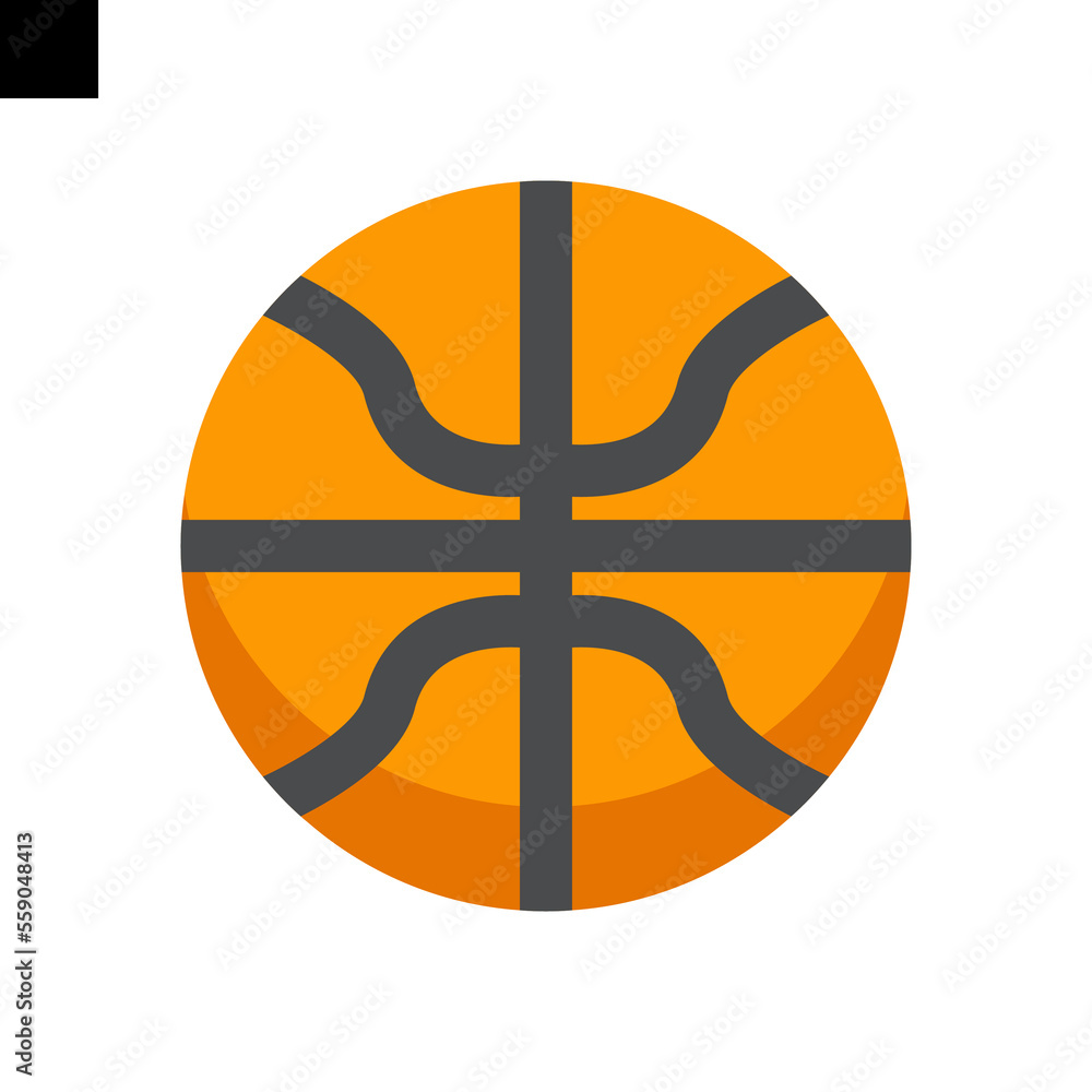 basketball icon logo flat style vector basketball icon logo flat style vector