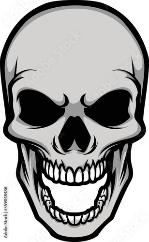  illustration vector graphic of skull head mascot good for logo sport ,t-shirt ,logo