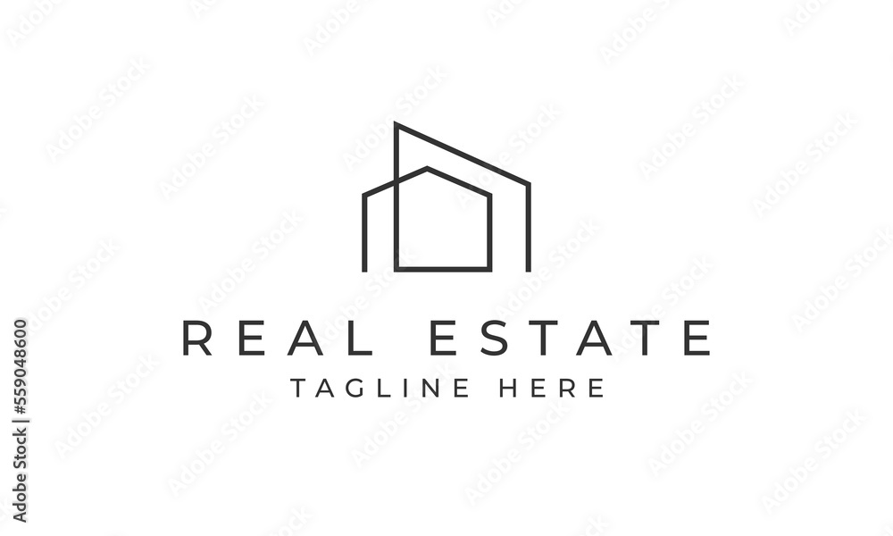 Home real estate icon vector illustration template design, Marketing Logo - obrazy, fototapety, plakaty 