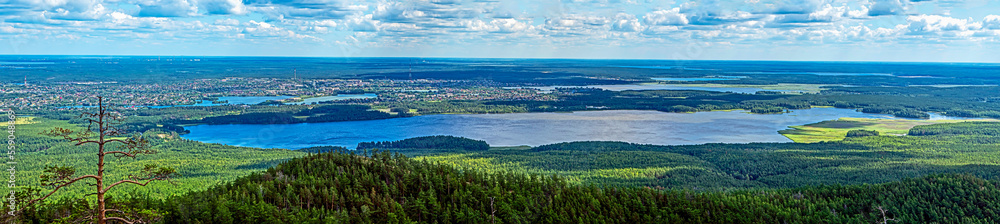 beautiful view of the wooded Ural mountains beautiful view of the wooded Ural mountains