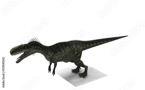 monolophosaurus  dinosaur in different poses on a white background