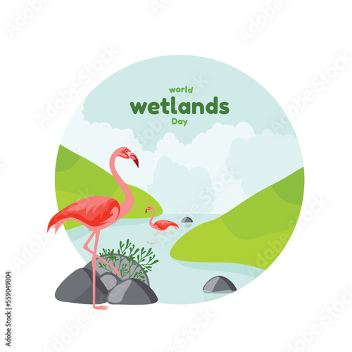 world wetlands day vector illustration design
