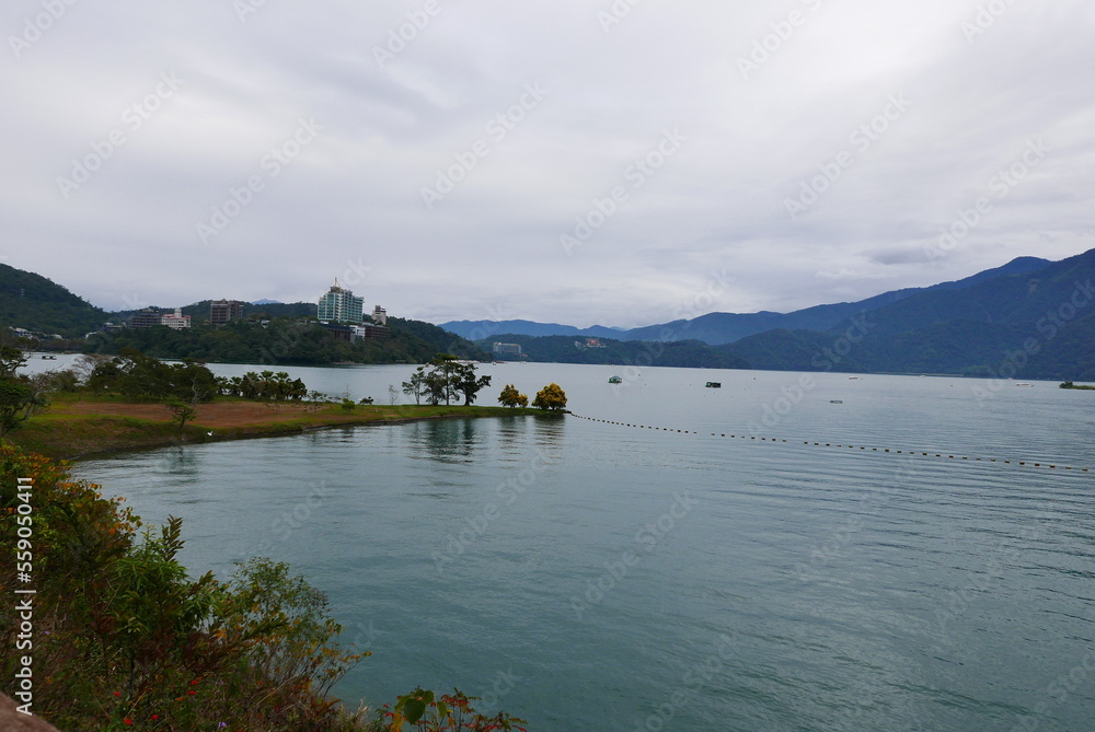 Sun Moon Lake, located in the middle of Taiwan, with an elevation of 748 meters above sea level, is the only natural big lake in Taiwan. 