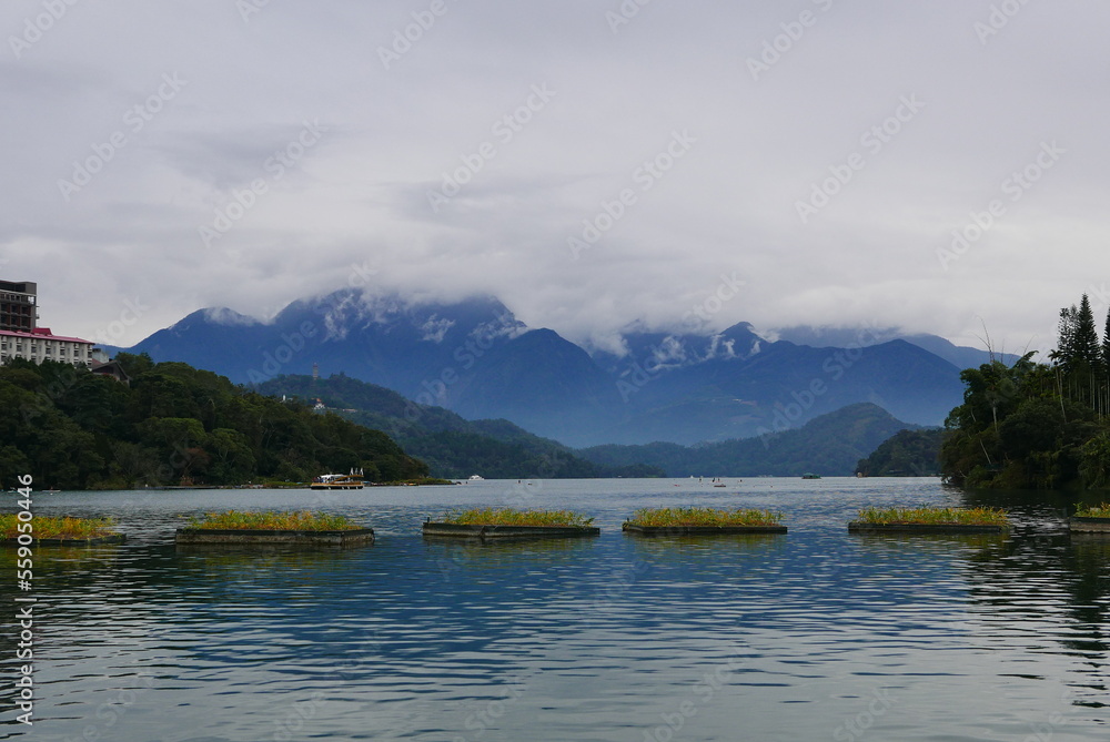 Sun Moon Lake, located in the middle of Taiwan, with an elevation of 748 meters above sea level, is the only natural big lake in Taiwan. Sun Moon Lake, located in the middle of Taiwan, with an elevation of 748 meters above sea level, is the only natural big lake in Taiwan.