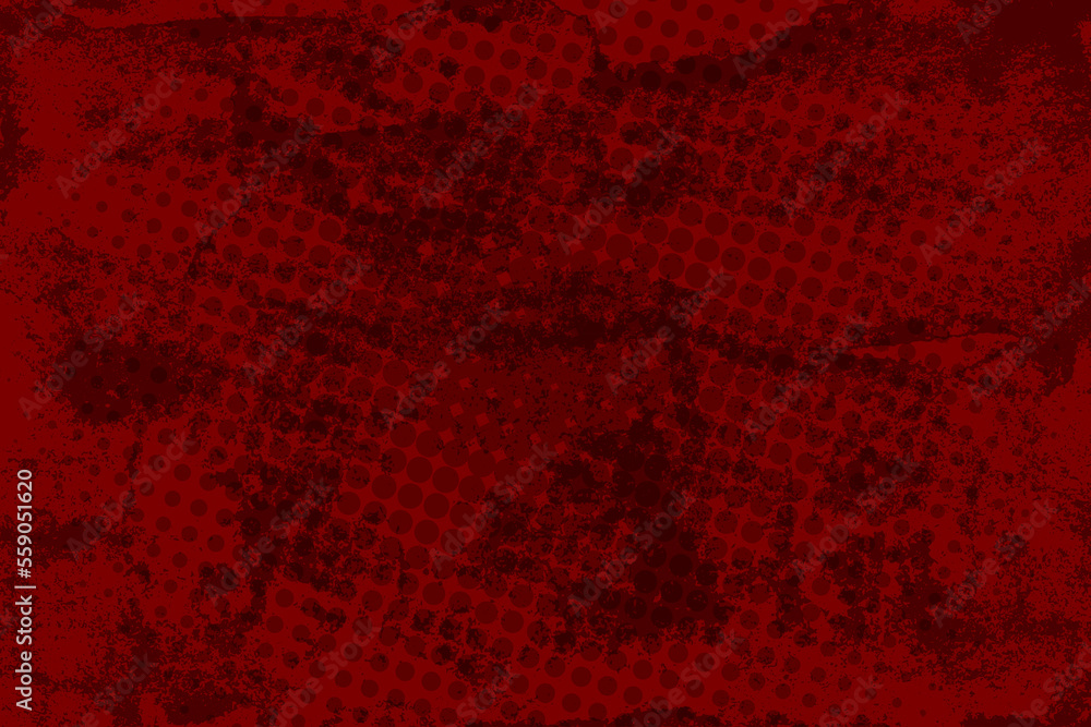 Red abstract grunge background with dotted, vector illustration