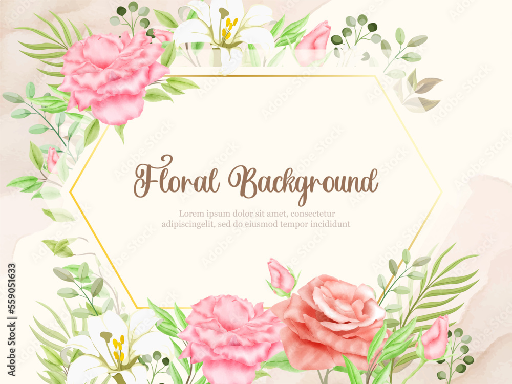 Beautifull Wedding Floral Banner Template