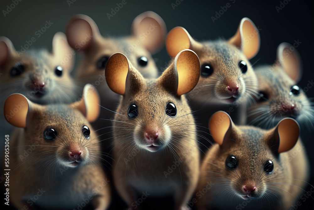 Group of cute mice/rats looking at the camera Group of cute mice/rats looking at the camera